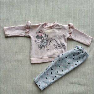 Disney Light Pink and Gray Minnie Mouse Kids Set